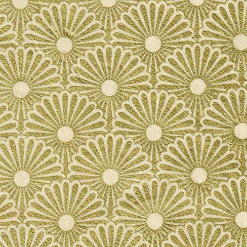 Lamali Art Deco "Kahori" Paper- Gold on Cream 20x30" Sheet Lamali Art Deco "Kahori" Paper- Gold on Cream 20x30" Sheet
