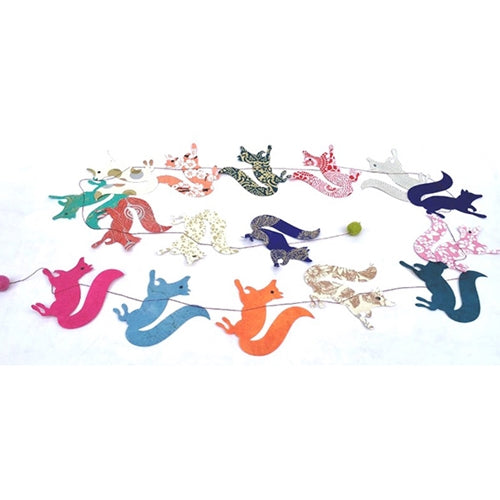 Decorative Paper Garland- Multicolor Foxes Decorative Paper Garland- Multicolor Foxes