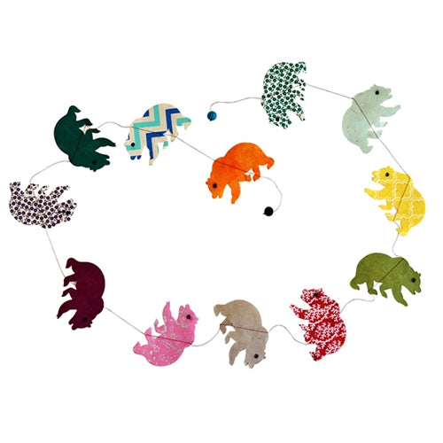 Decorative Paper Garland- Multicolor Bears Decorative Paper Garland- Multicolor Bears