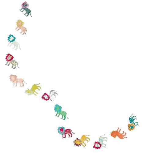Decorative Paper Garland- Multicolor Lions Decorative Paper Garland- Multicolor Lions