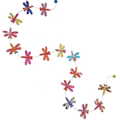 Decorative Paper Garland- Multicolor Dragonflies Decorative Paper Garland- Multicolor Dragonflies