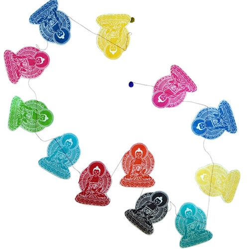 Decorative Paper Garland- Multicolor Buddha Decorative Paper Garland- Multicolor Buddha