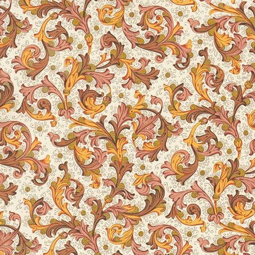 Rossi Decorated Papers from Italy - Shades of Orange Florentine 28"x40" Sheet Rossi Decorated Papers from Italy - Shades of Orange Florentine 28"x40" Sheet