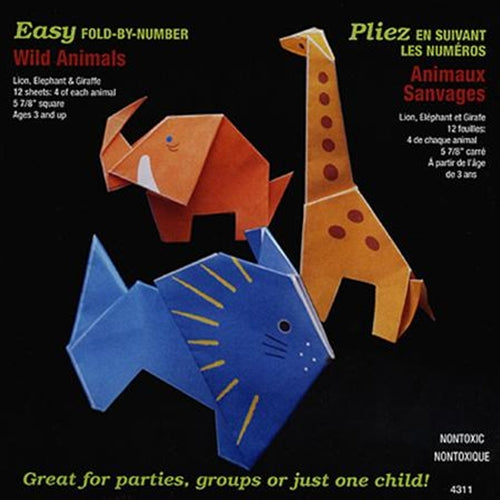 Easy Fold By Number Origami- Wild Animals Easy Fold By Number Origami- Wild Animals