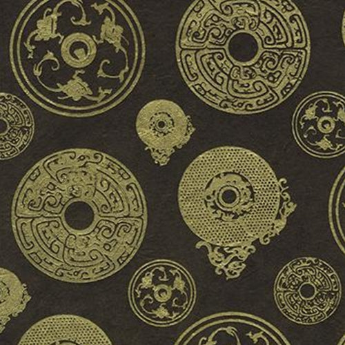 Lamali Printed Metal Coin Paper Copper on Deep Purple