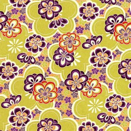 Bright Floral in Lime, Purple, &amp; Red - 18"x24" Sheet bright floral in lime, purple, &amp;amp; red - 18"x24" sheet 