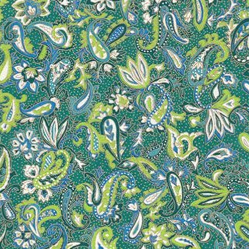 Blue, Green, &amp; Teal Paisley - 18"x24" Sheet Blue, Green, &amp; Teal Paisley - 18"x24" Sheet