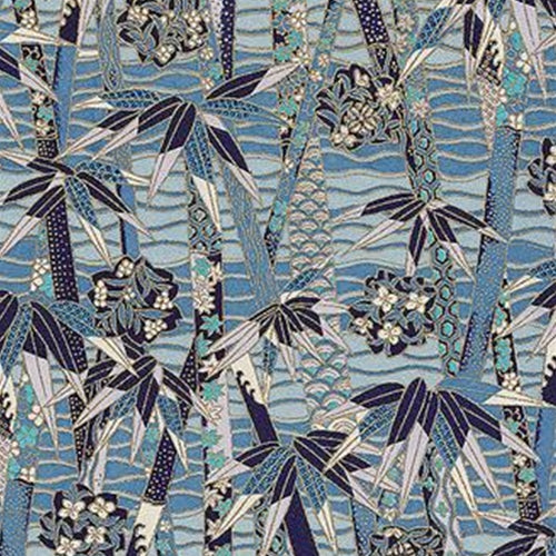 Shades of Indigo Bamboo Trees with Gold - 18"x24" Sheet shades of indigo bamboo trees with gold - 18"x24" sheet 