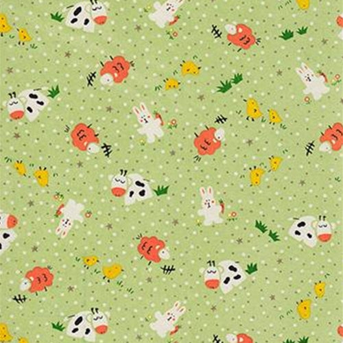 Whimsical Animals on Green - 18"x24" Sheet whimsical animals on green - 18"x24" sheet 
