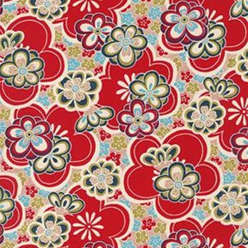 Red &amp; Multicolor Floral Pattern - 18"x24" Sheet red &amp;amp; multicolor floral pattern - 18"x24" sheet 