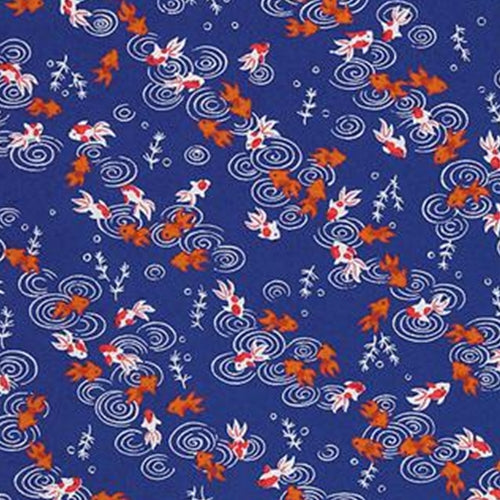 Orange &amp; White Koi in an Indigo Pond - 19"x26" Sheet Orange &amp; White Koi in an Indigo Pond - 19"x26" Sheet
