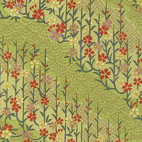 Kirara Pale Green with Blue, Red, Purple, and White Flowers &amp; Vines - 18.75"x25" Sheet kirara pale green with blue, red, purple, and white flowers &amp;amp; vines - 18.75"x25" sheet 