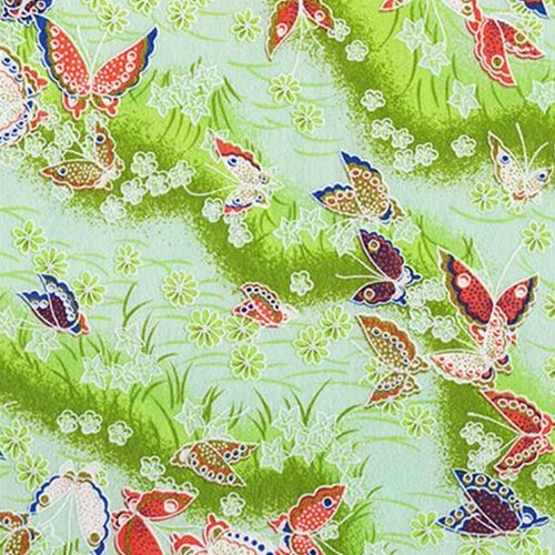 Pink, Blue, and Gold Butterflies on Green Flowers and Clouds - 21.5"x31.5" Sheet Pink, Blue, and Gold Butterflies on Green Flowers and Clouds - 21.5"x31.5" Sheet