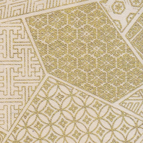 Nepalese Quilt Pattern Lokta Gold on Natural 20"x30" Sheet