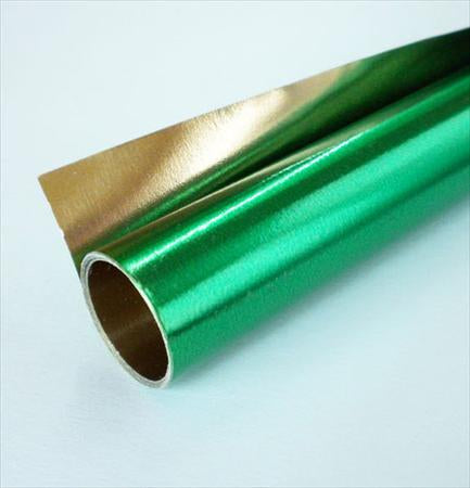 Color Foil Rolls- 19.5x30 Inch Green (Gold Backing)