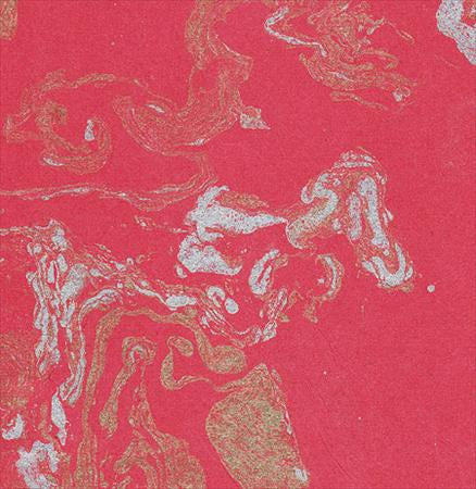 India Exotic Marbled Paper blue with gold &amp;amp; silver 22x30 inch sheet 