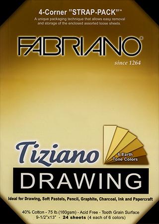 Fabriano Tiziano Paper Strap Pack Yellow/Gold Tones