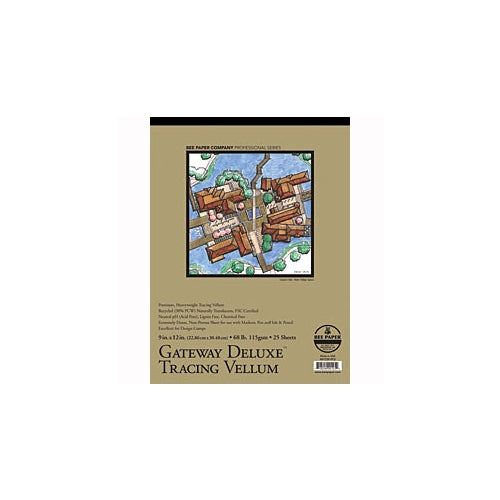 Aquabee Gateway DeLuxe Tracing Vellum 11"x14" Pad - 25 Sheets