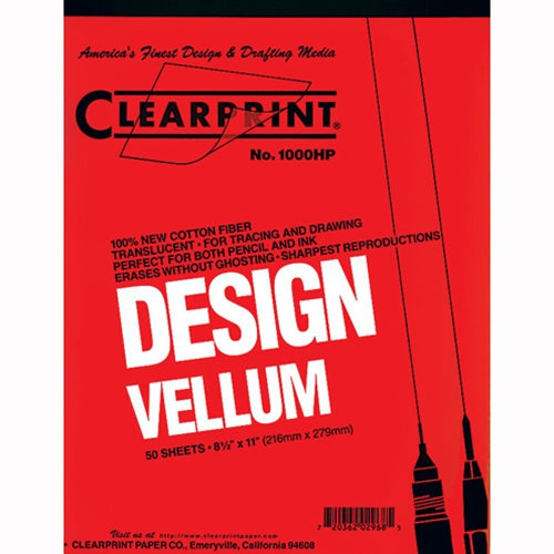 Clearprint Design Vellum Pads - 50 Sheets 8.5"x11"