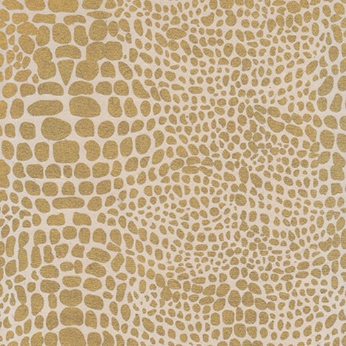 Nepalese Faux Animal Prints- Crocodile Gold Crocodile on Red 20"x30"
