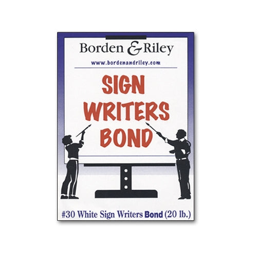 Borden &amp; Riley White Sign Writers Bond 24"x25 Yards