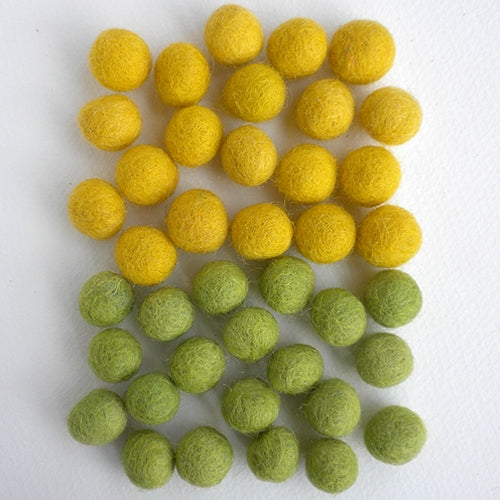 Felted Wool Bead Multi-Packs 40 Piece Color Packs 40 Cream
