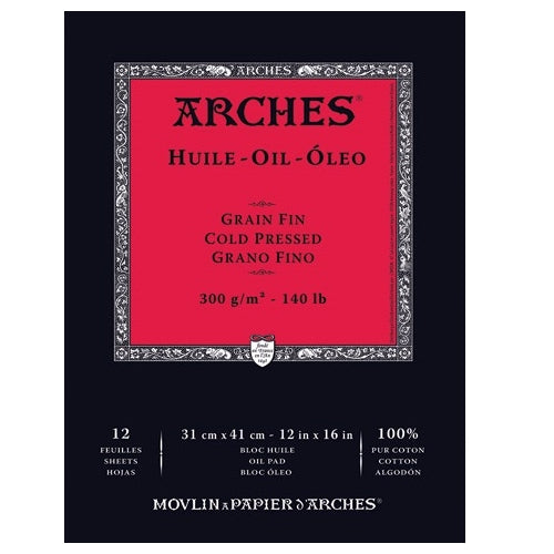 Arches Oil Paper Pads 140lb 12" x 16" 12 Sheet Pad
