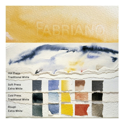 Fabriano Artistico Traditional White Watercolor Paper Pack of 5 22"x30" 300g 140lb Hot Press Sheets