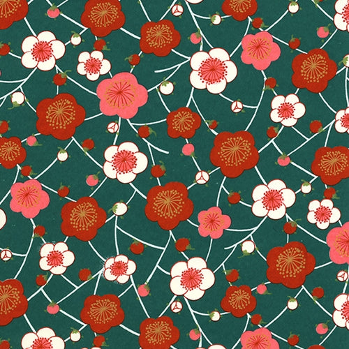 Floral Vine on Deep Green - 18"x24" Sheet Floral Vine on Deep Green - 18"x24" Sheet