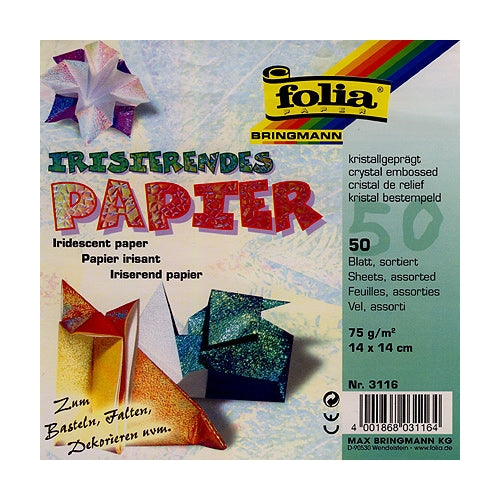 Origami Paper - Iridescent Crystal Embossed  Origami Paper - Iridescent Crystal Embossed 