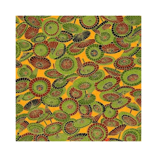 Green &amp; Red Umbrellas on Orange - Chiyogami Paper green &amp;amp; red umbrellas on orange - chiyogami paper 