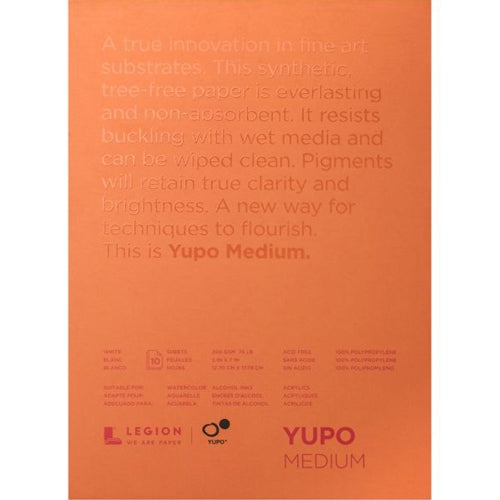 Yupo Medium Pads 74lb 5"x7" - 10 Sheets