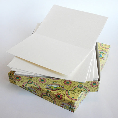 Fabriano Medioevalis Stationery Box of 100 Folding Cards 6.7 x 9 inches that folds to 4.5"x 6.75"  