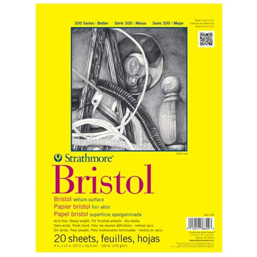 Strathmore 300 Series Bristol Pad Regular Surface 14"x17" - 20 Sheet Pad