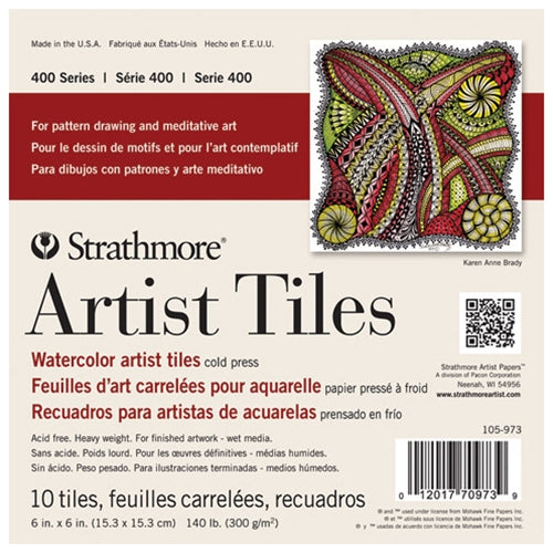 Strathmore Artist Tiles Watercolor Pad - 6"x6" 10 Tiles Strathmore Artist Tiles - Watercolor Pad - 6"x6" 10 Tiles