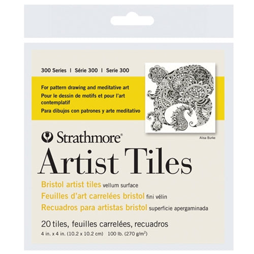 Strathmore Artist Tiles - Bristol Vellum 4"x4" 20 Tiles Strathmore Artist Tiles - Bristol Vellum 4"x4" 20 Tiles