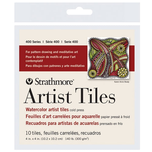 Strathmore Artist Tiles - Watercolor 4"x4" 10 Tiles Strathmore Artist Tiles - Watercolor 4"x4" 10 Tiles