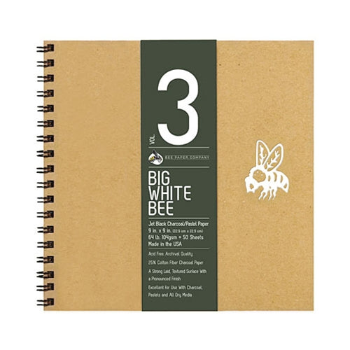 Bee Paper Big White Bee Volume 3 Charcoal Pad 9"x12" - 50 Sheet Pad