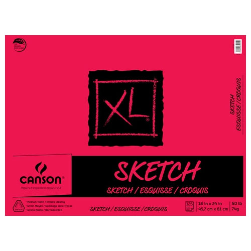 Canson XL Sketch Pads 50 lb 18"x24" - 125 Sheet Pad