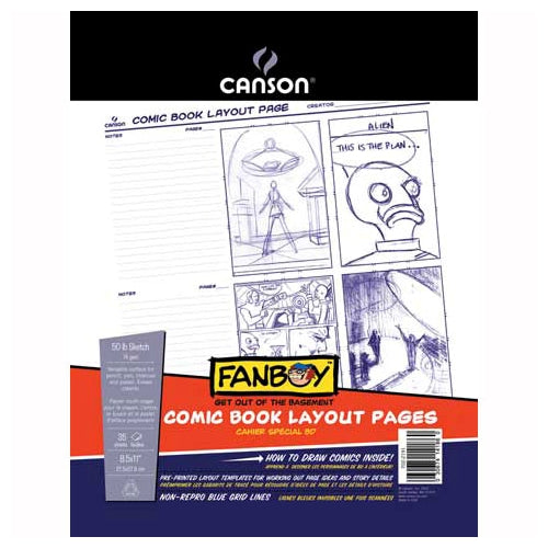 Canson Fanboy Comic Book Layout Pages - 8.5"x11" 35 Sheet Pad Canson Fanboy Comic Book Layout Pages - 8.5"x11" 35 Sheet Pad