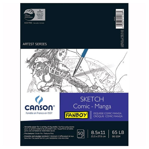 Canson Fanboy Comic and Manga Sketch Pad - 8.5"x11" 50 Sheet Pad Canson Fanboy Comic and Manga Sketch Pad - 8.5"x11" 50 Sheet Pad