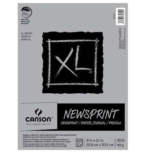 Canson Biggie Newsprint Paper Pad 9" x 12" - 100 Sheet Pad