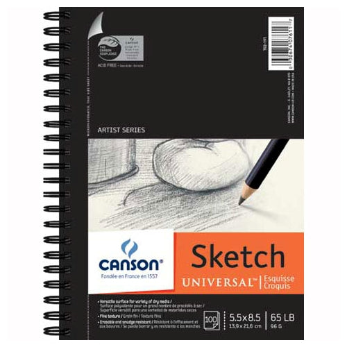 Canson Universal Heavy-Weight Sketch Pads 18"x24" (30 sheets, top-spiral)