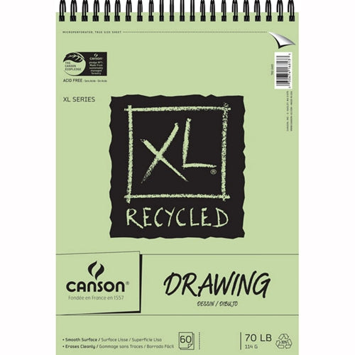 Canson XL Recycled Drawing Pad 11"x14" (60 Sheets/Top Wire Bound)
