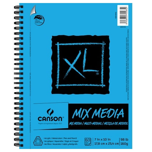 Canson XL Mix Media Pad 7"x10" (60 Sheets/Side Wire Bound)
