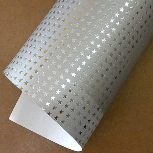 Holiday Paper &amp; Wrap - Silver Stars 20"x27" Sheet Holiday Paper &amp; Wrap - Silver Stars 20"x27" Sheet