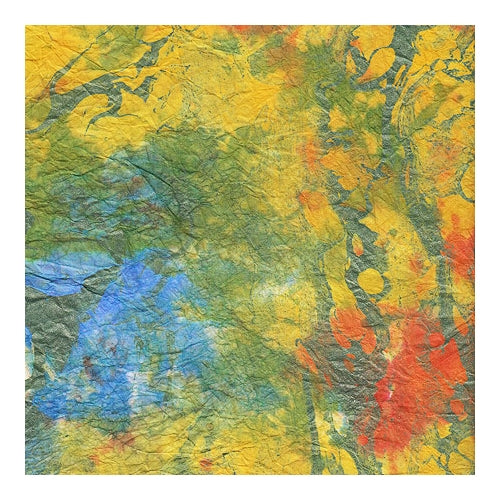 Thai Marbled Momi Paper Aztec Orange - 23"x35" Sheet