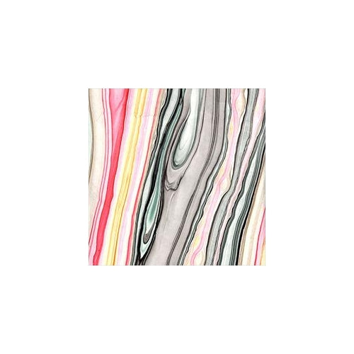 Thai Mulberry Marbled Paper Red, Gold and Green - 24"x36" Sheet