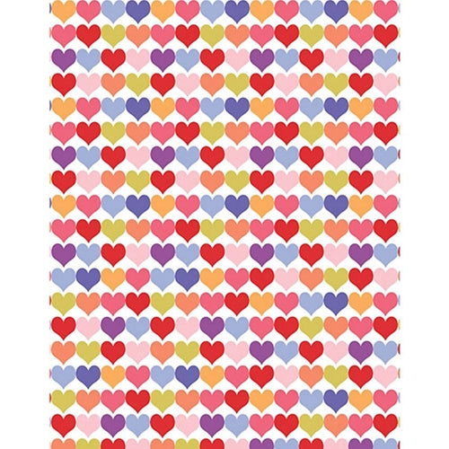 Multicolor Hearts Paper - 19"x26" Sheet Multicolor Hearts Paper - 19"x26" Sheet