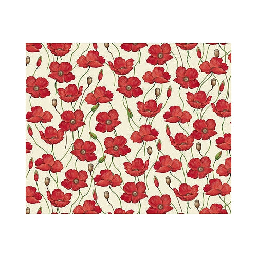 Rossi Decorative Paper from Italy- Poppies 28x40 Inch Sheet Rossi Decorative Paper from Italy- Poppies 28x40 Inch Sheet